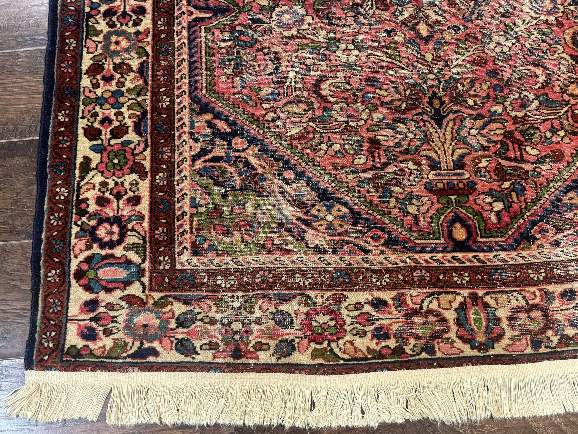 Antique Persian Malayer Rug 4'7" x 6'6" – 1920s Tribal Red Wool Carpet - Nuvé