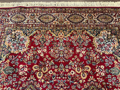 Persian Wool Rug 7x10, Couristan Carpet, Belgium Power Loomed Rug, Red, Floral, Traditional - Nuvé