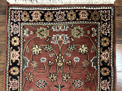 Indo Persian Sarouk Runner Rug 2.8 x 20 ft Runner for Hallway, Long Runner Rug, Handmade - Nuvé