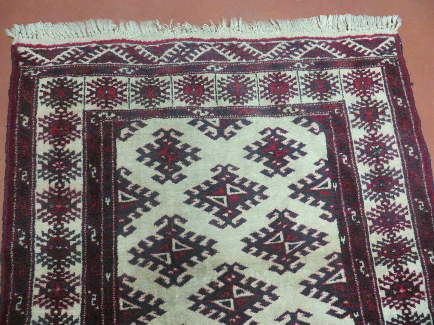 3' X 3' Vintage Handmade Turkoman Bokhara Yamud Wool Rug Nice - Nuvé