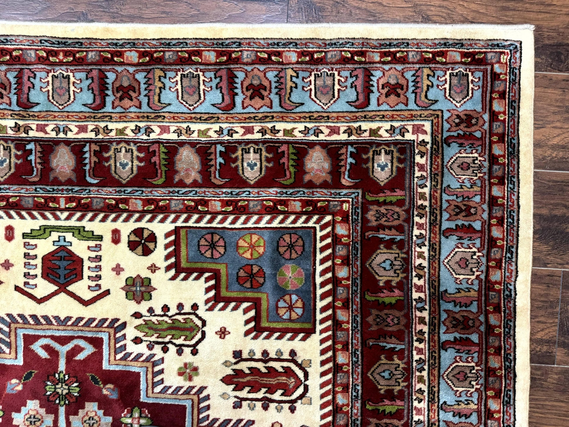 Turkish Kazak Rug 6x9, Geometric Medallions - Nuvé