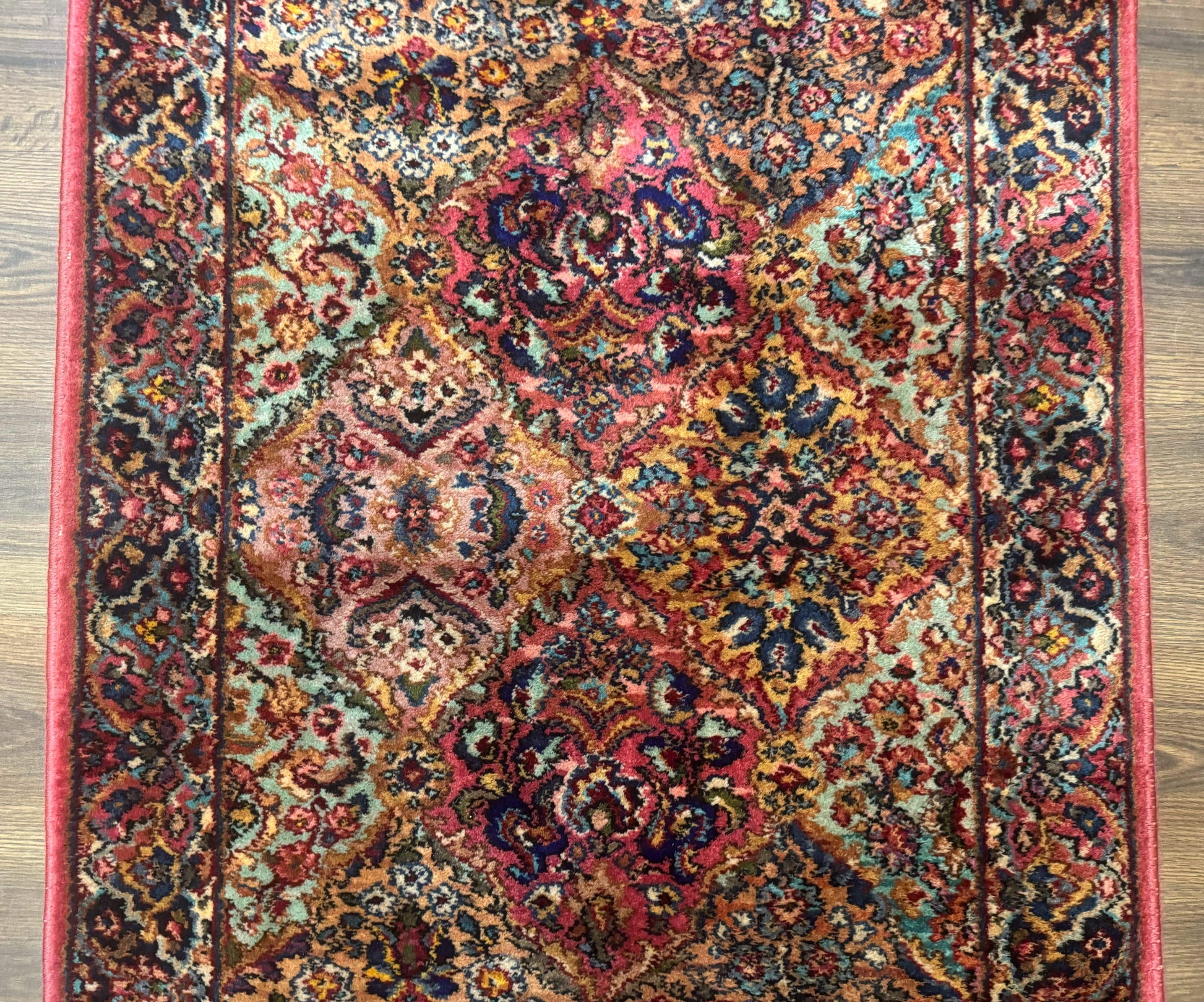 3x5 Karastan Multicolor Panel Kirman Rug #717, Wool Original 700 Series - Nuvé