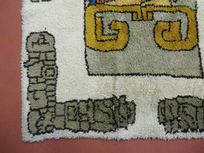 4' X 7' Vintage Handmade Knotted Tribal Nomadic Shag Wool Rug Carpet Prince - Nuvé