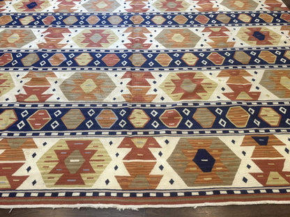 Turkish Kilim Rug 8x11, Handmade, Wool, Nourison Rug - Nuvé