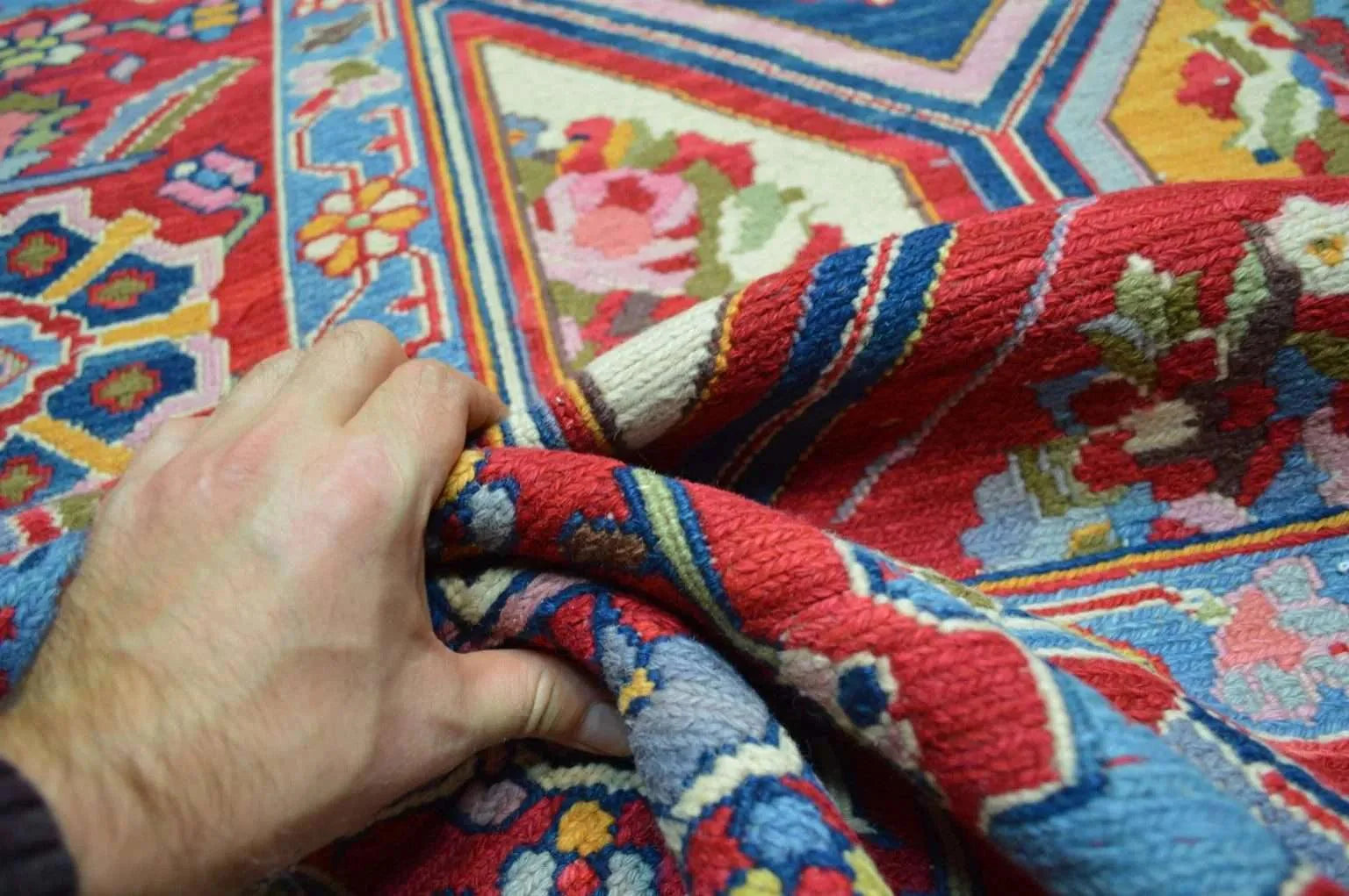 Handwoven Nourison Soumak SK43 Multicolor Area Rug – 8'5" x 11'7" – Professionally Cleaned - Nuvé