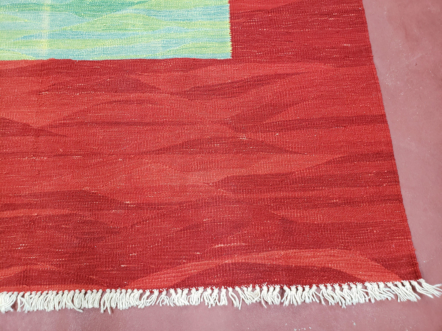Red Turkish Kilim Rug, 5x7 - 6x8 Rugs, Red and Green Kilim Carpet, Kilim Area Rugs, Flatweave No Pile Rug, New Turkish Rug, Handmade Kilim - Nuvé