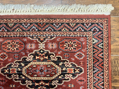 Belgium Power Loomed Runner Rug 2x9, Vintage Wool Rug for Hallway 2 x 9 ft, Red, Caucasian Persian Design, 9ft Runner - Nuvé