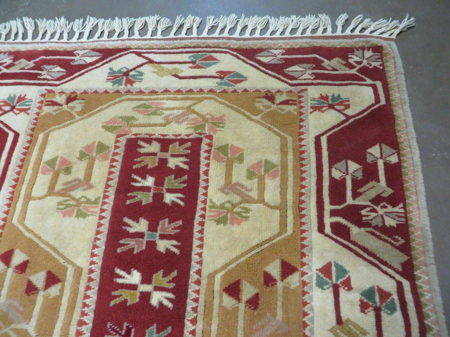 4' X 6' Vintage Handmade Knotted Turkish Kazak Pattern Wool Rug Carpet Nice - Nuvé
