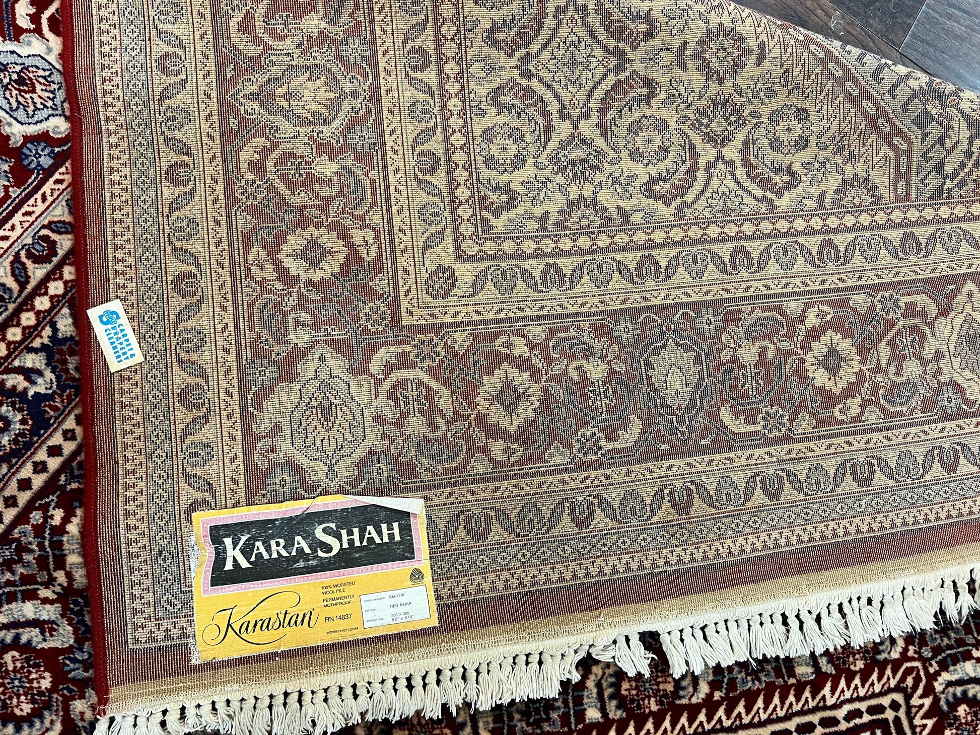Karastan Rug 8x10, Kara Shah Red Bidjar, Belgium Power Loomed Rug, Wool Pile Karastan Rug, Vintage - Nuvé