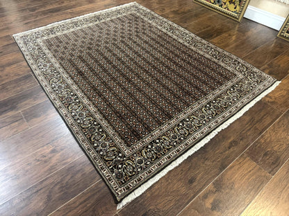 Persian Tabriz Rug 5x7, Black, Allover Pattern - Nuvé