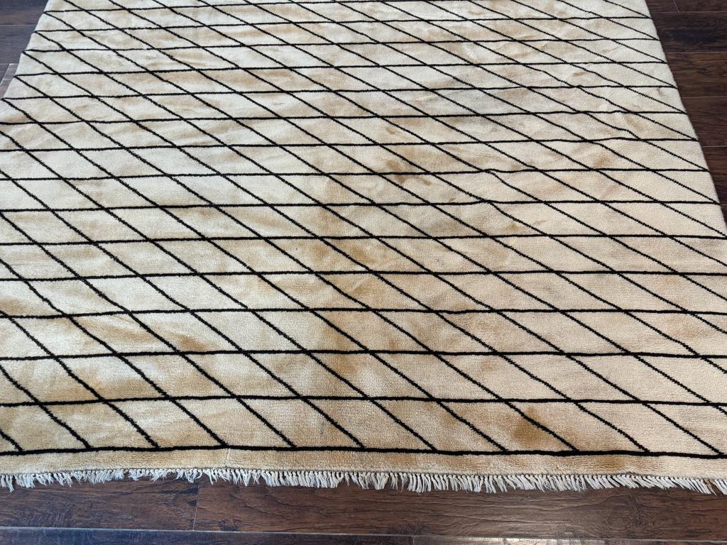 German Rug 7x10, Vintage Handmade Carpet, Contemporary - Nuvé
