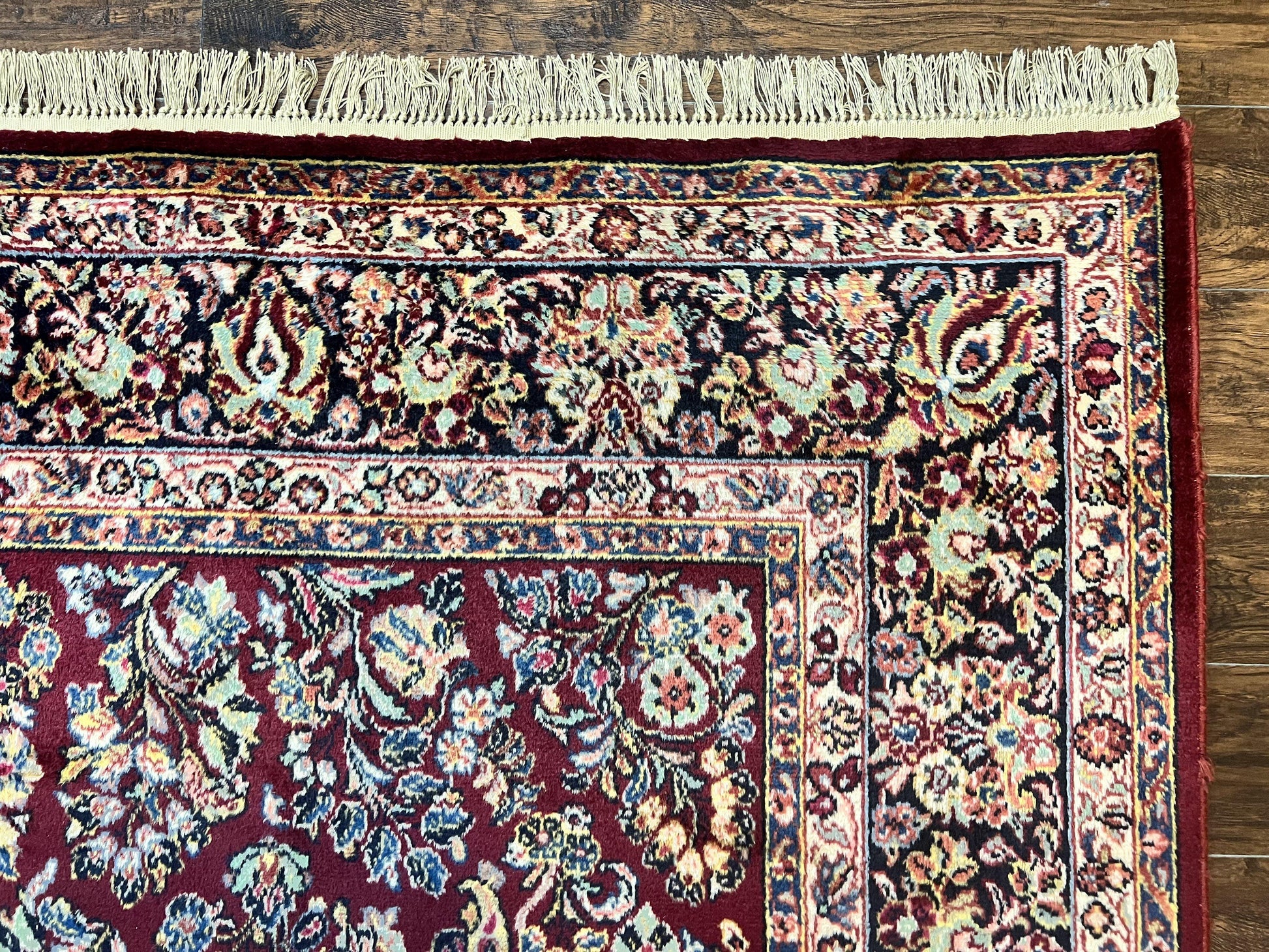Karastan Rug 9x12 Red Sarouk #785, Wool Karastan Carpet, Discontinued Vintage, Original 700 Series, Karastan Area Rug - Nuvé