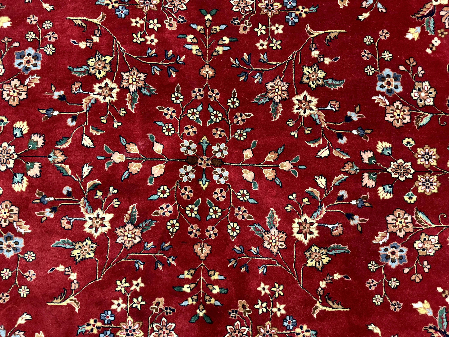 Indo Persian Rug 8x10, Red and Cream, Floral, Pande Cameron - Nuvé