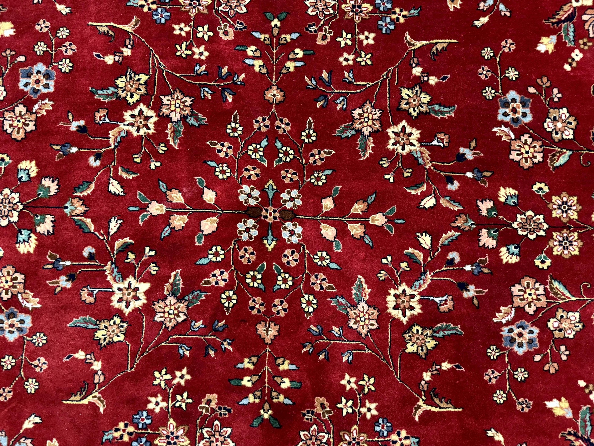 Indo Persian Rug 8x10, Red and Cream, Floral, Pande Cameron - Nuvé