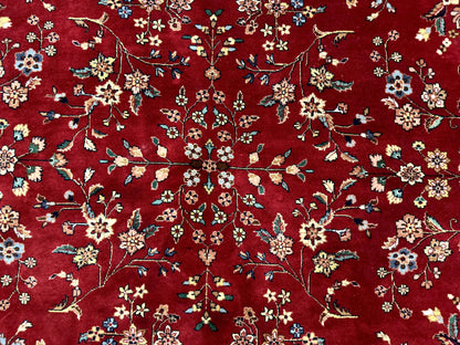 Indo Persian Rug 8x10, Red and Cream, Floral, Pande Cameron - Nuvé