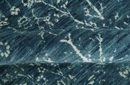 2.6x10 Fine Hand Knotted White and Blue Traditional Vintage Persian Style Antique Wool Rug | AGR23 - Nuvé