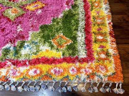 Colorful Shag Rug 8x10, Fuchsia and Multicolor - Nuvé
