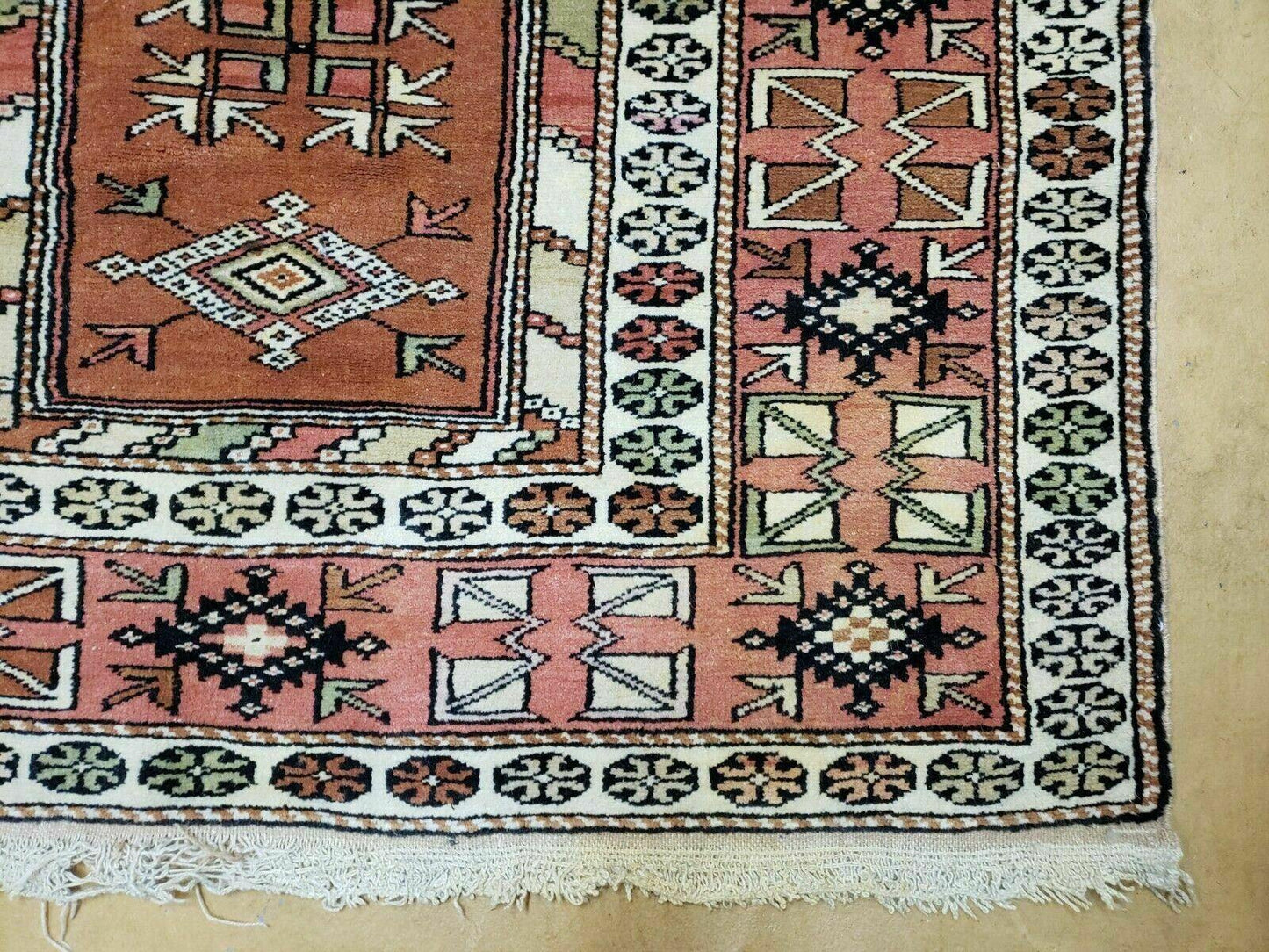 4' X 7' Antique Handmade Turkish Melas Oushak Wool Rug - Nuvé