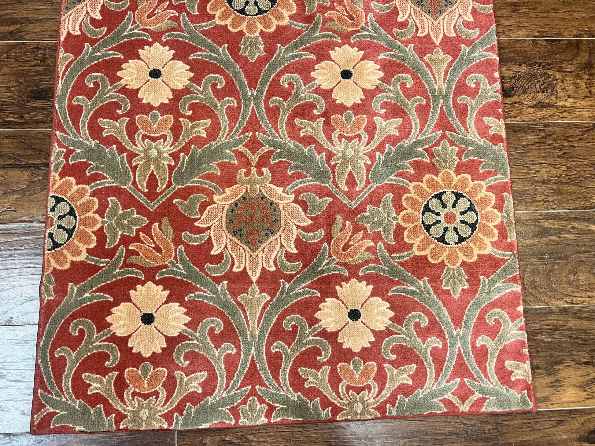 Runner Rug 3 x 14.7, Long Hallway Rug, Wool, Power Loomed, Contemporary, Floral - Nuvé