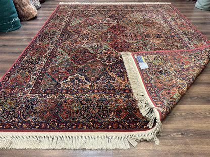 Karastan Rug 8.8 x 10.6, Multicolor Panel Kirman Rug #717, Original 700 Series, Wool - Nuvé