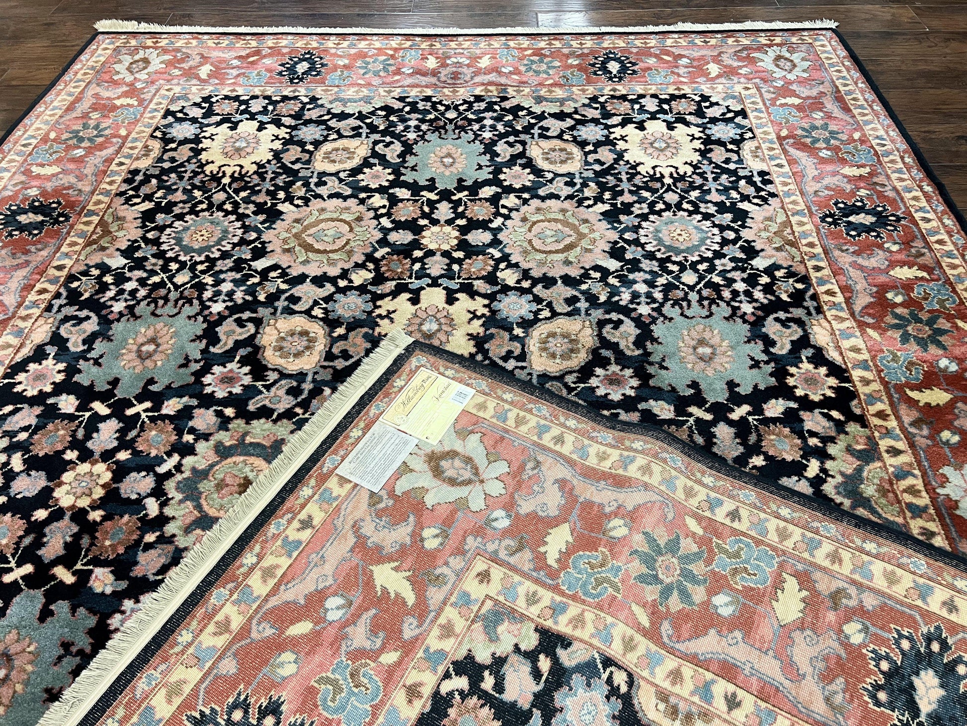 Karastan Rug 8 x 11.7, Karastan Williamsburg Kurdish Pattern 559, Wool Pile Vintage Karastan Carpet, Discontinued, Room SIzed Area Rug - Nuvé