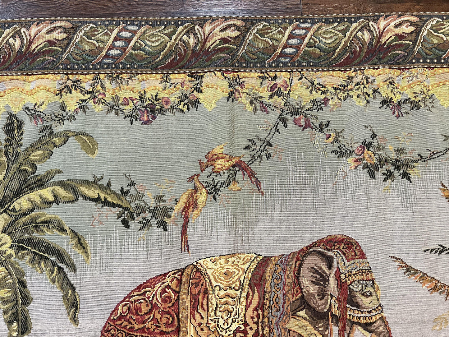 Vintage Tapestry 4 x 5.6, Adorned Elephant Pictorial - Nuvé