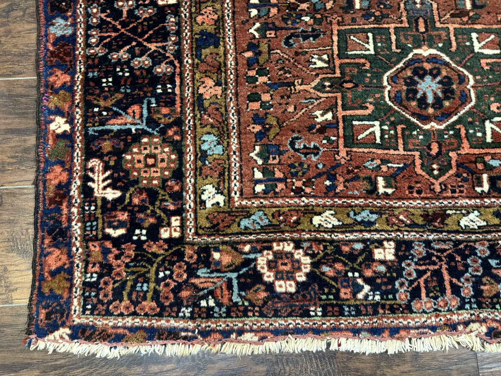 Antique Persian Karajeh Heriz Rug 5x6 - Nuvé