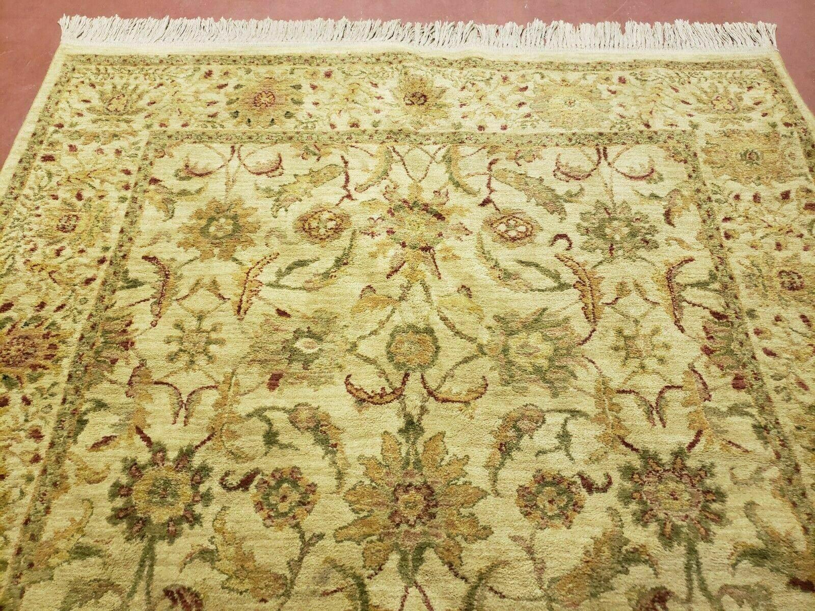 Belgium Power Loomed Rug 5x7, Vintage Oriental Wool Carpet, Beige - Nuvé