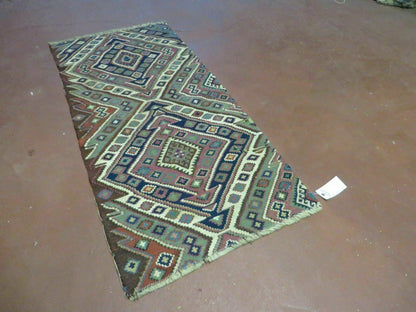 2' 1" X 4' 4" Antique Handmade Bagface Kilim Shirvan Caucasian Wool Rug Nice - Nuvé