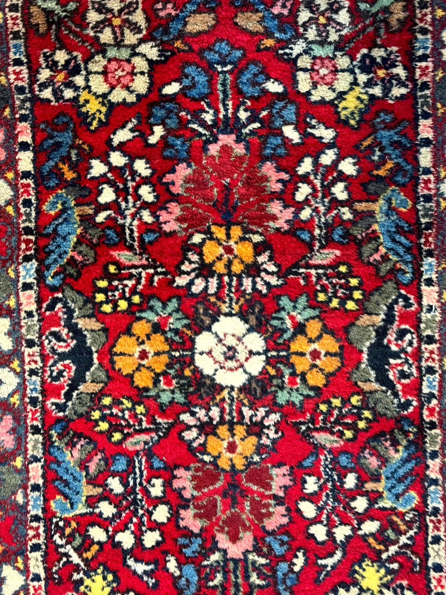Small Persian Tribal Rug 2x3, Red Colorful Small Hamadan Carpet, Antique Persian Rug - Nuvé