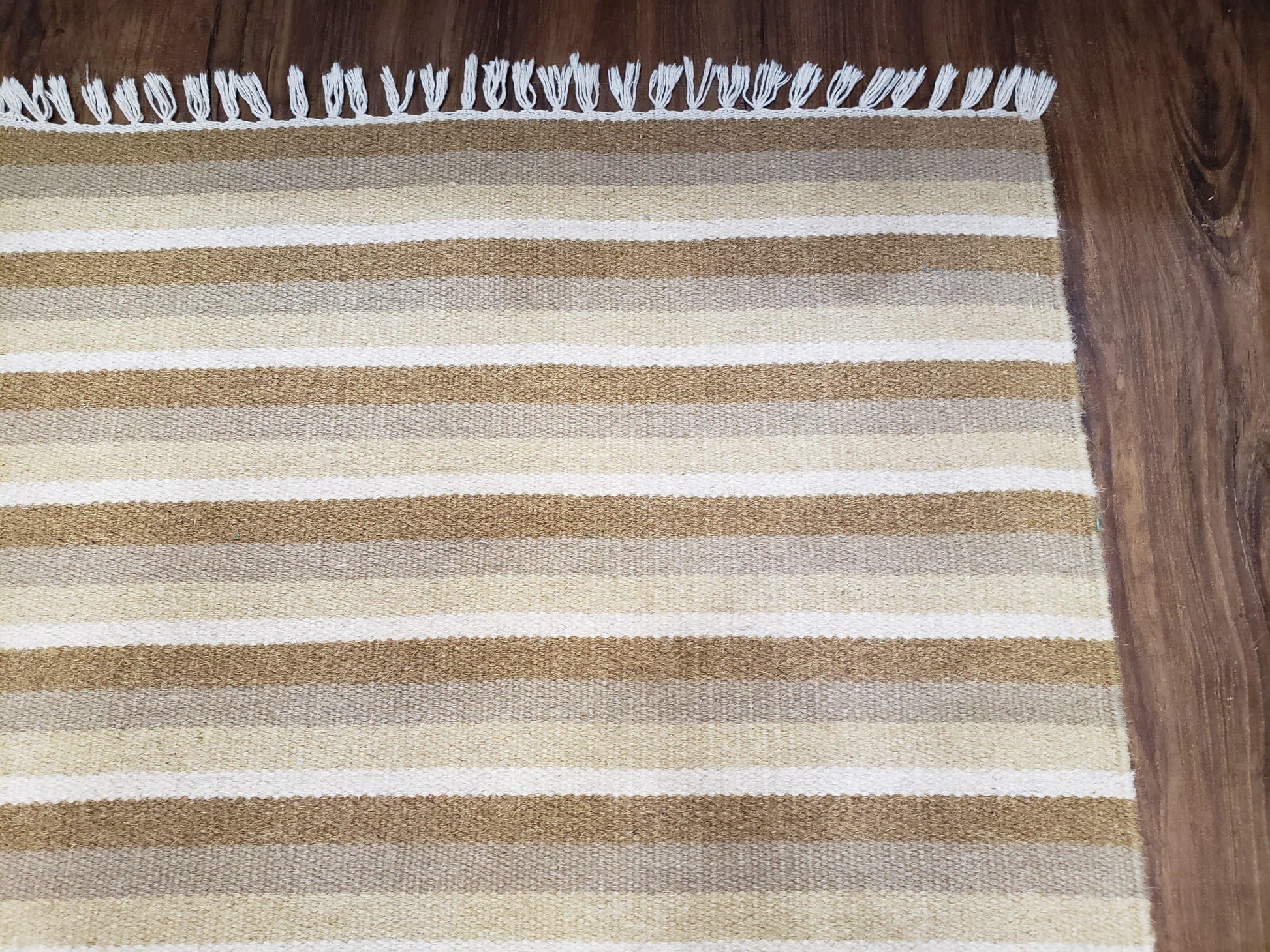 Striped Runner Rug, Flatweave Runner Rug, Hallway Runner, 15 ft Carpet Runner for Hall, Earth Tone Colors, Handmade Hand Woven Farmhouse Rug - Nuvé