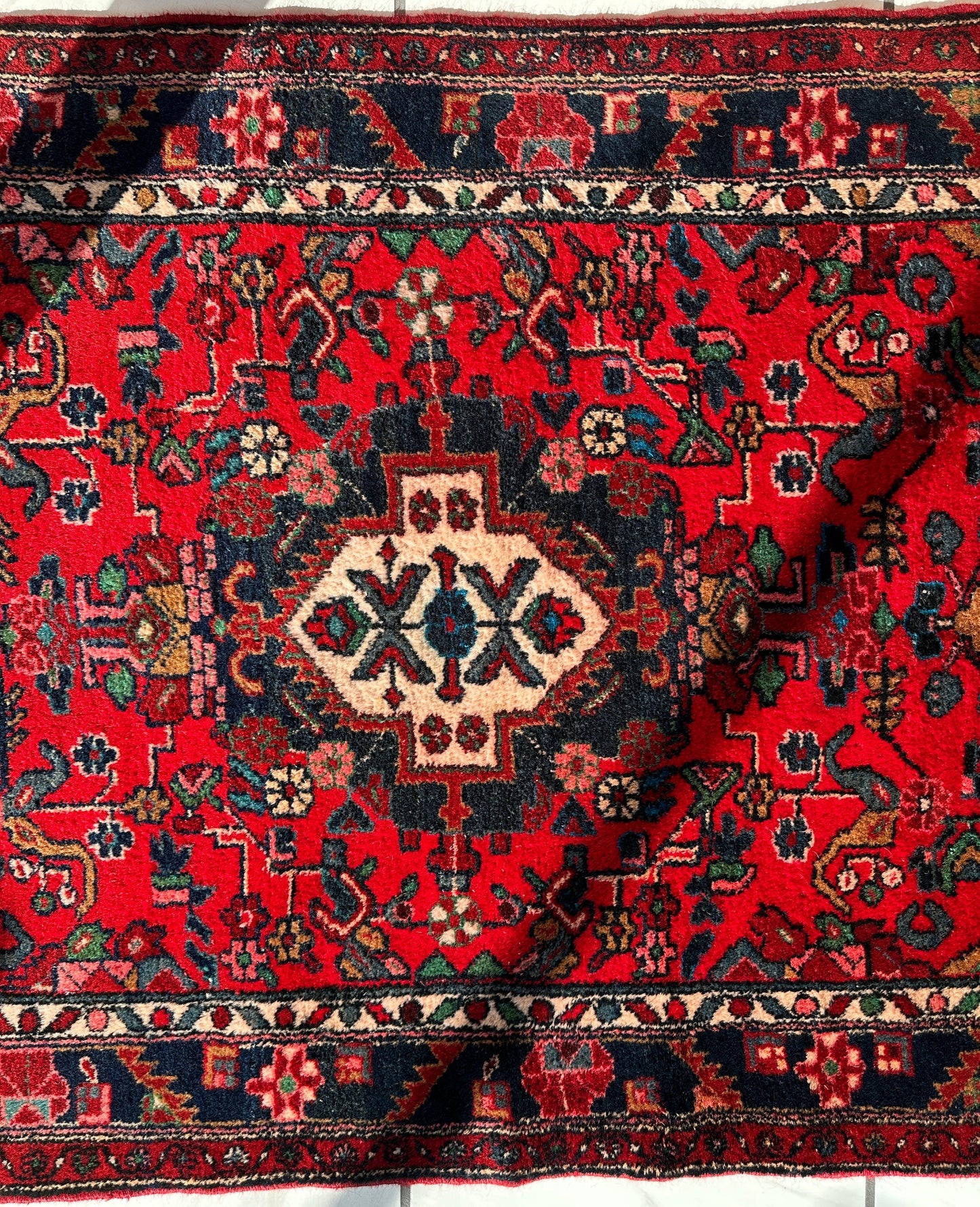 Hand-knotted Persian Hamadan wool Rug 3’8” x 6’4” - Nuvé