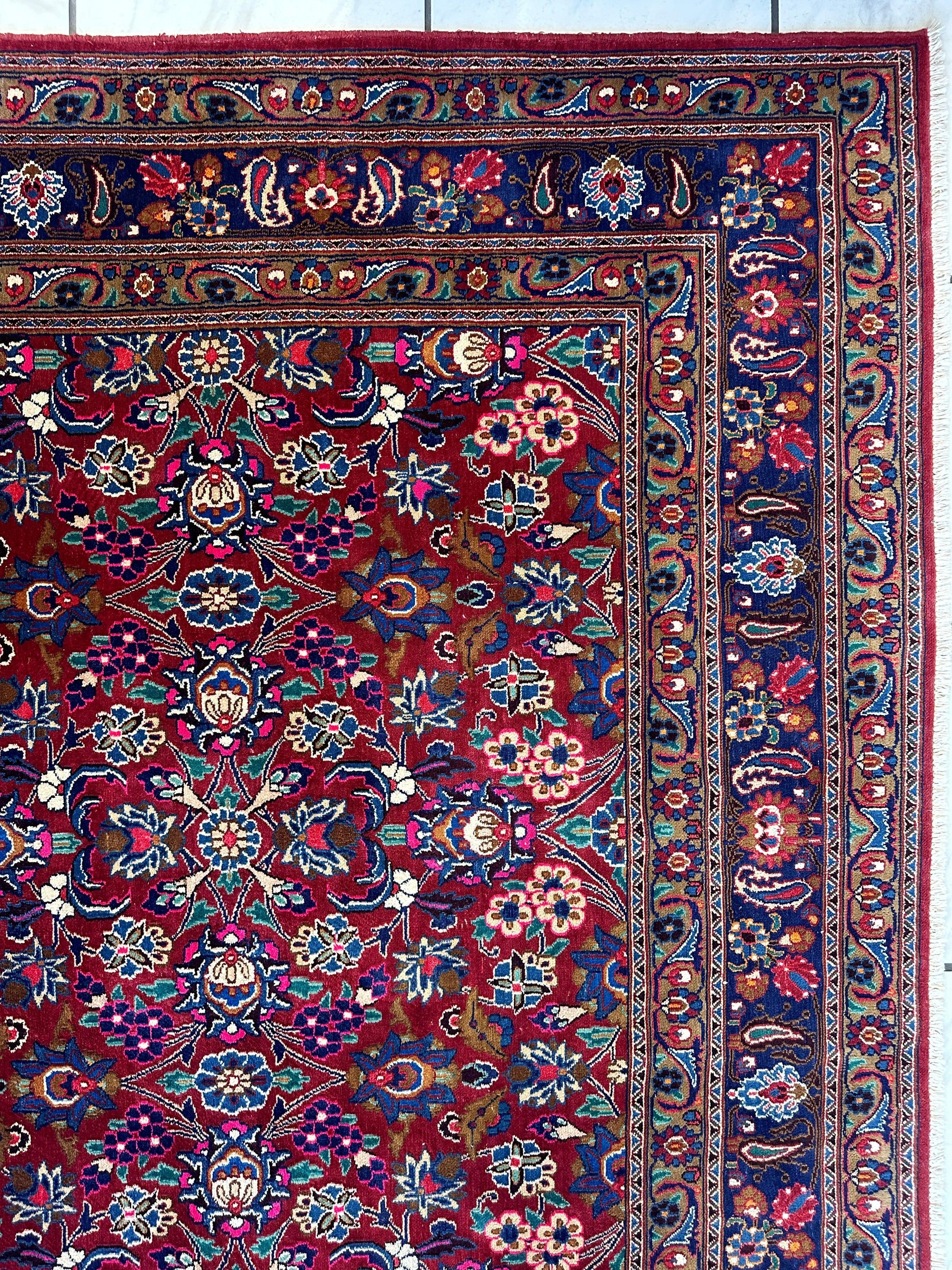 Persian Mashhad I Fine Allover Rug Wool 7 x 10 - Nuvé