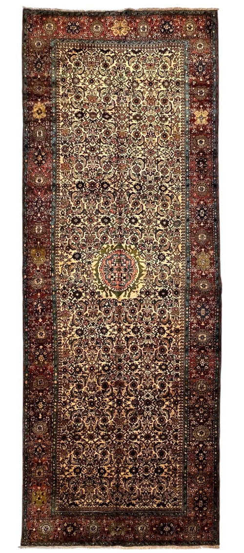Hand-Knotted Persian Bidjar Herati Wool Runner – 4'11" x 13'2" – Durable Traditional Rug - Nuvé