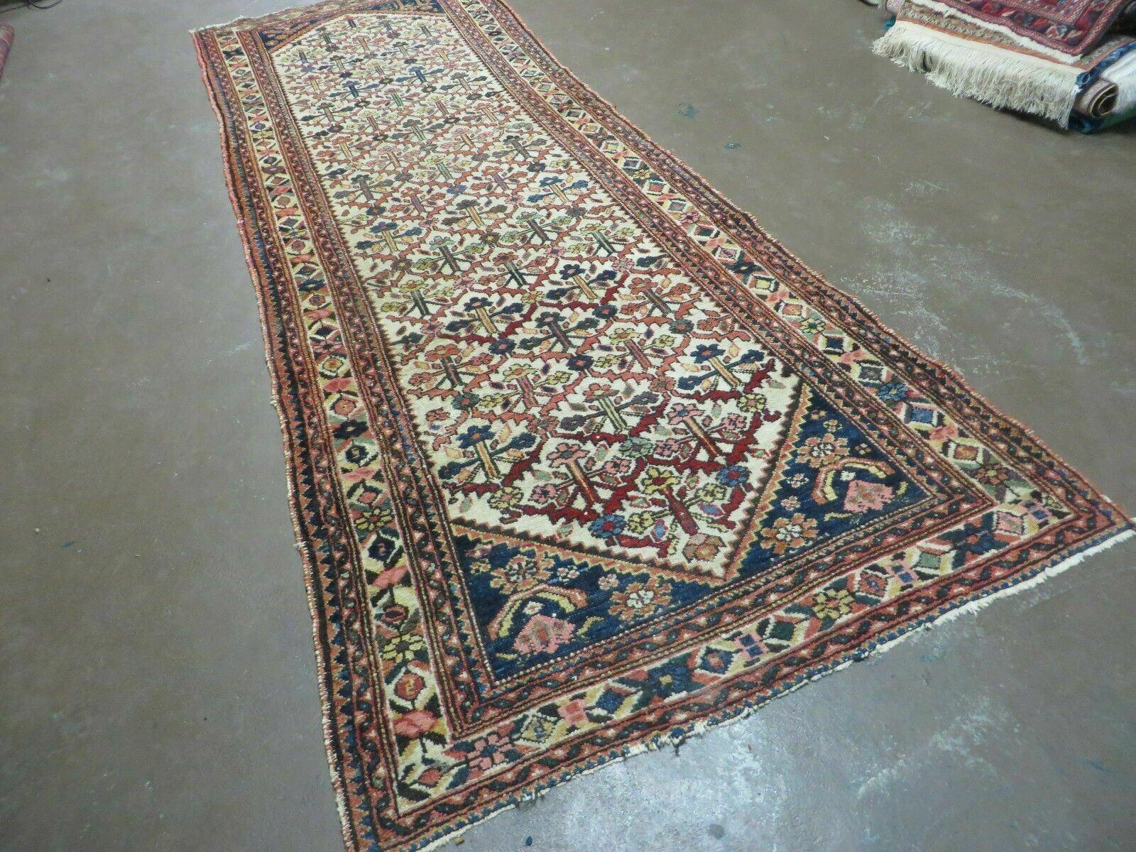 3' 3"X 10' Antique Handmade Caucasian Shirvan Wool Runner Rug Nice - Nuvé