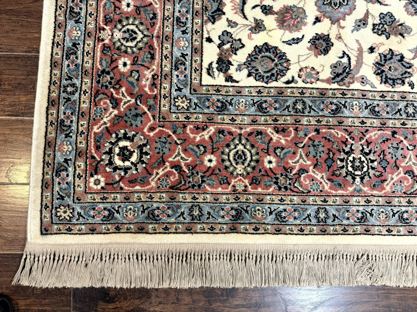 Karastan Rug 8.8 x 12, Ivory Rose Kashan #768, Wool Pile Karastan Carpet, Original 700 Series, Rare, Discontinued, Vintage - Nuvé