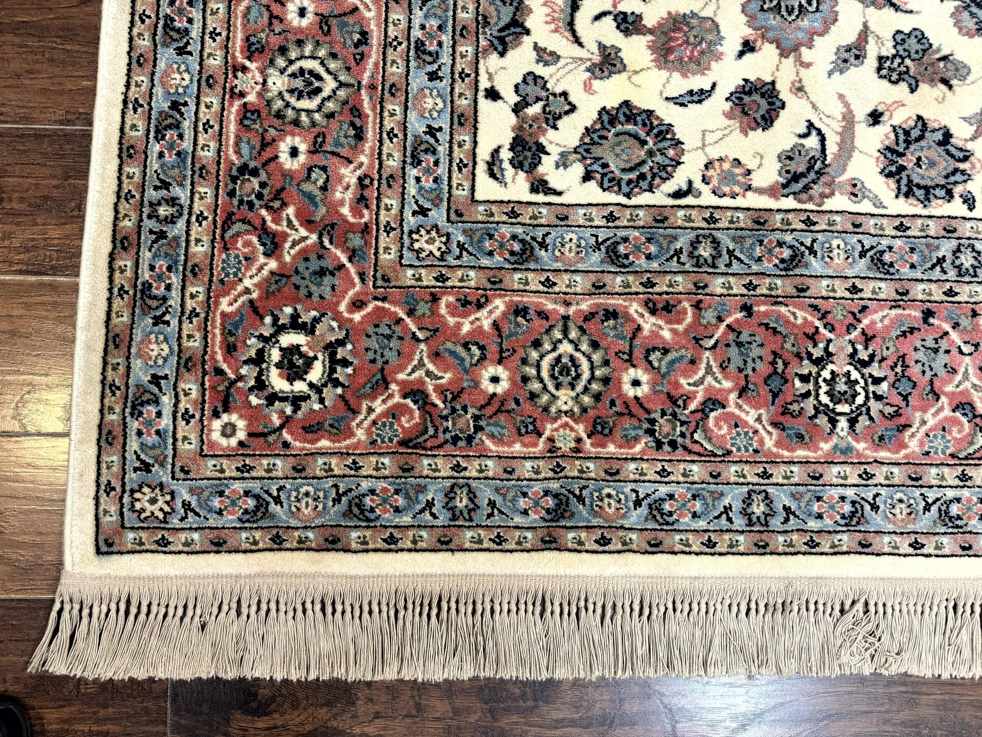 Karastan Rug 8.8 x 12, Ivory Rose Kashan #768, Wool Pile Karastan Carpet, Original 700 Series, Rare, Discontinued, Vintage - Nuvé