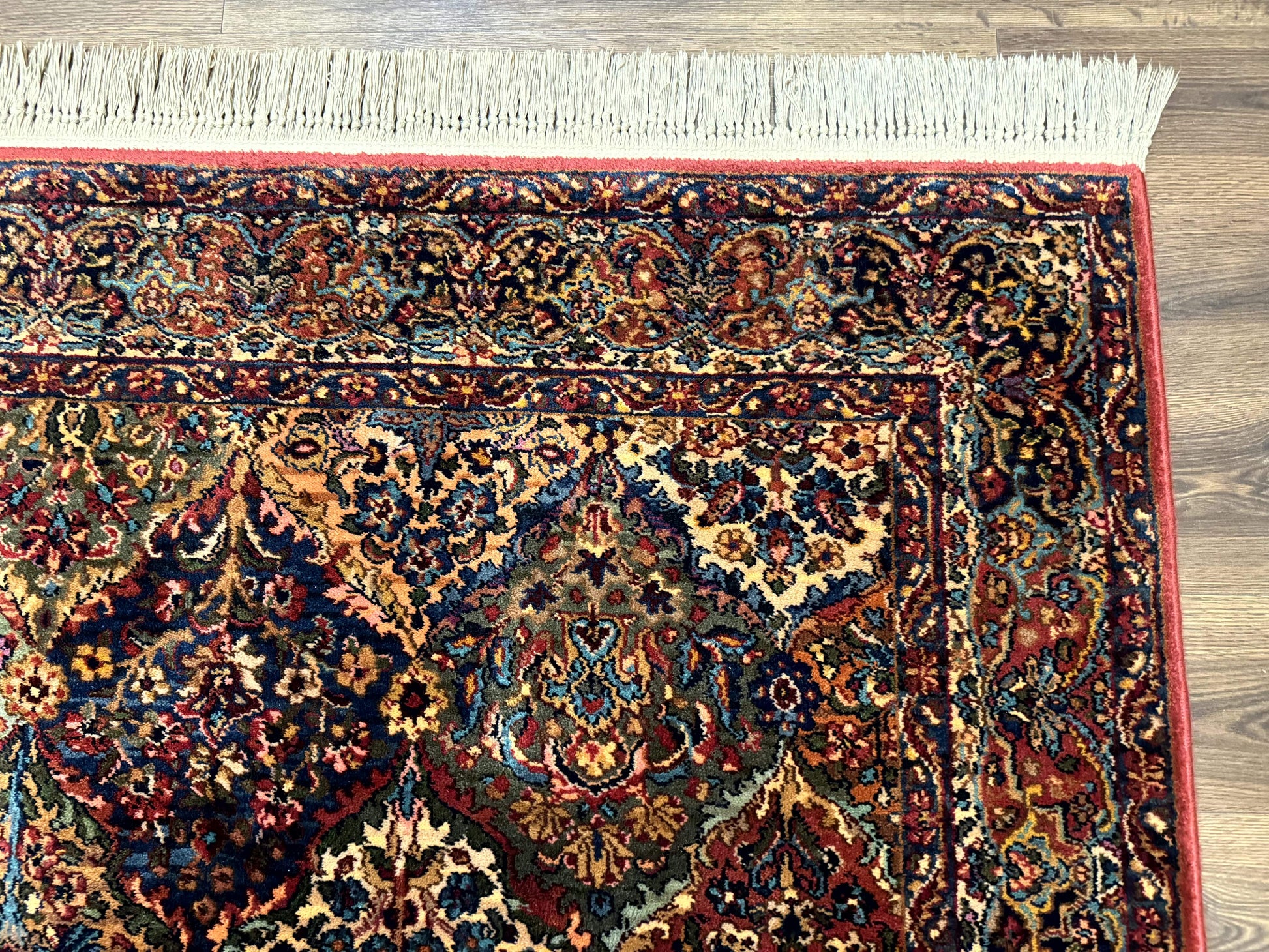 5.9 x 9 Karastan Rug Multicolor Panel Kirman #717, Original 700 Series, Wool - Nuvé