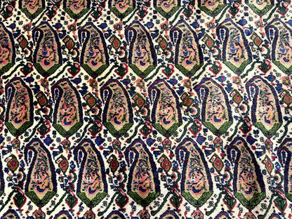 Persian Rug 8x11, Boteh Design, Repeated Paisleys, Persian Kurdish Rug, Bird Pictorials, Rare Antique Persian Kurdish Sannadaji Carpet - Nuvé