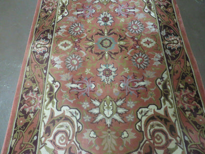 Chinese Wool Rug 3x5 Vintage Handmade Oriental Carpet Floral Medallion - Nuvé