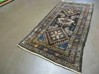 3' X 6' Antique Handmade India Floral Oriental Wool Rug Veg Dyes Nice