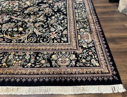 Pak Persian Rug 10x14, Elegant Floral Carpet, Fine 225 KPSI