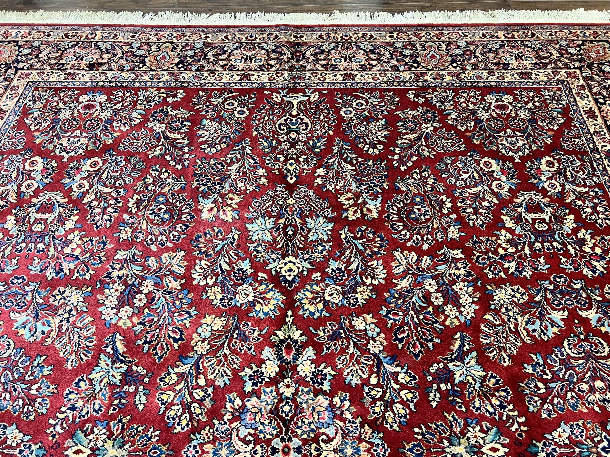 Karastan Rug 10x18 Red Sarouk #785, Wool Karastan Carpet, Original 700 Series, Vintage Discontinued Large Oriental Rug - Nuvé