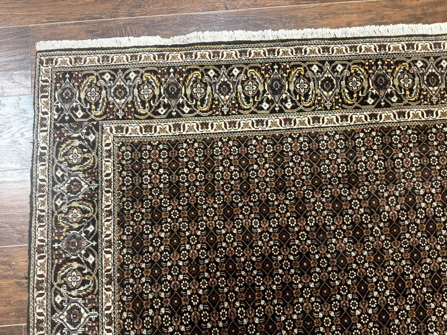 Persian Tabriz Rug 5x7, Black, Allover Pattern - Nuvé
