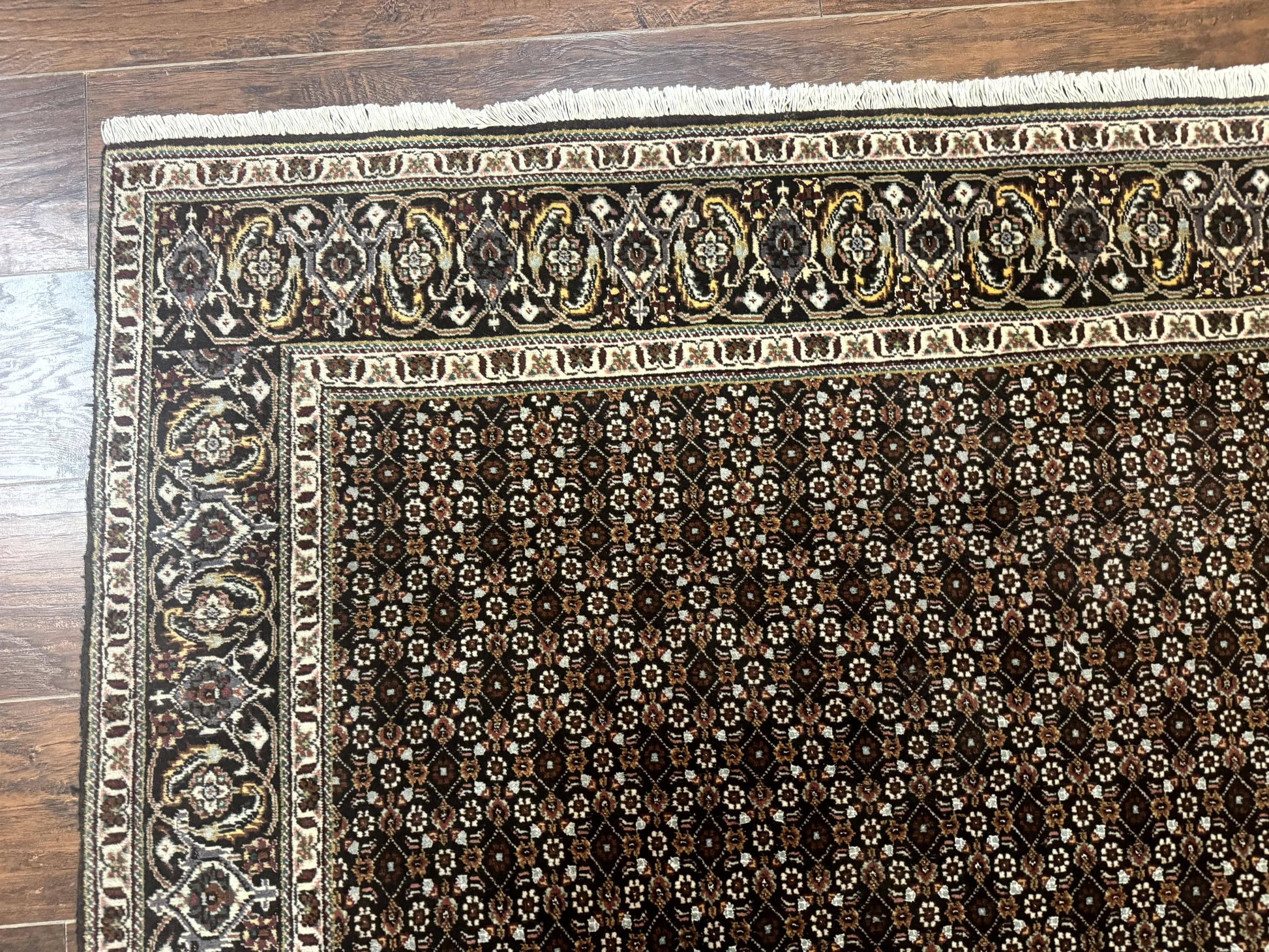 Persian Tabriz Rug 5x7, Black, Allover Pattern - Nuvé