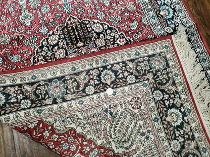 3' X 5' Vintage Fine Handmade India Oriental Kashmir Silk Rug 400 KPSI Wow - Nuvé