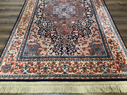 Karastan Rug 5.9 x 9, Kashan Medallion #741, Original Collection 700 Series, Discontinued, Wool Pile
