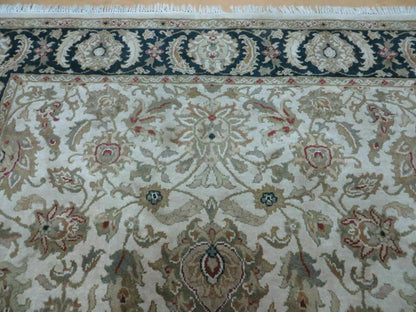 6' X 9' Vintage Handmade India Top Quality Jaipur Floral Oriental Tea Wash Nice - Nuvé