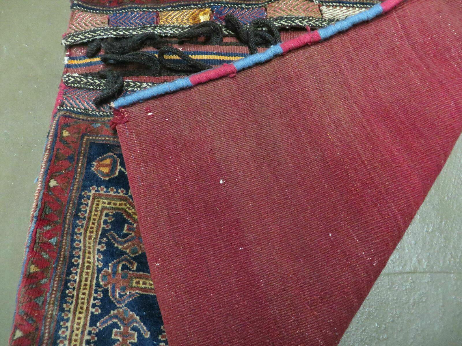 3' X 4.5' Antique Handmade Turkish Tribal Wool Rug Double Saddle Bag Nice - Nuvé