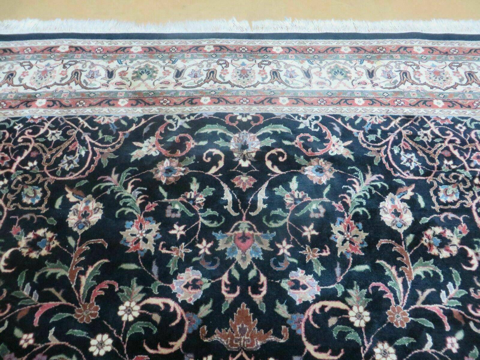 Indo Persian Rug 8x10, Wool Handmade Floral Carpet - Nuvé